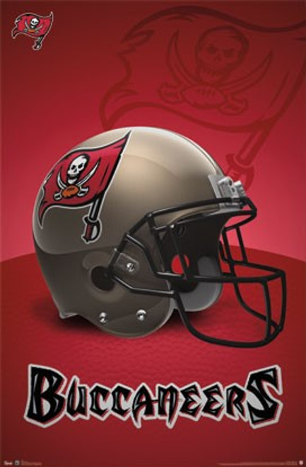 Tampa Bay Buccaneers NFL Helmet Logo Poster