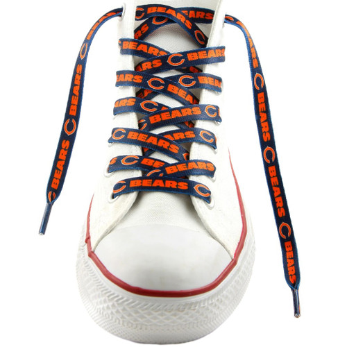 Chicago Bears NFL Navy & Orange Logo Shoe Laces