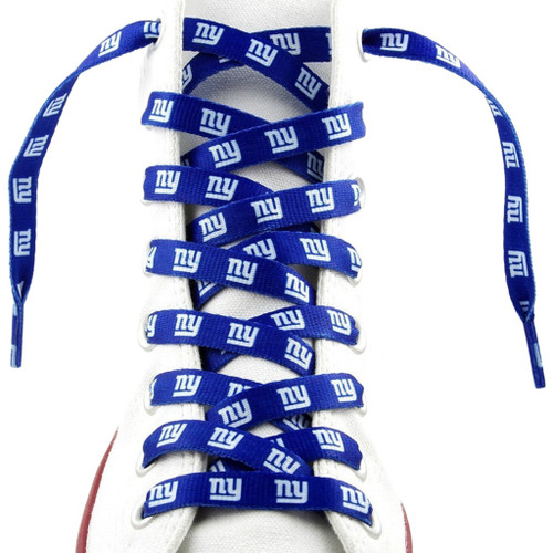 New York Giants NFL Logo & Wordmark Blue Shoe Laces
