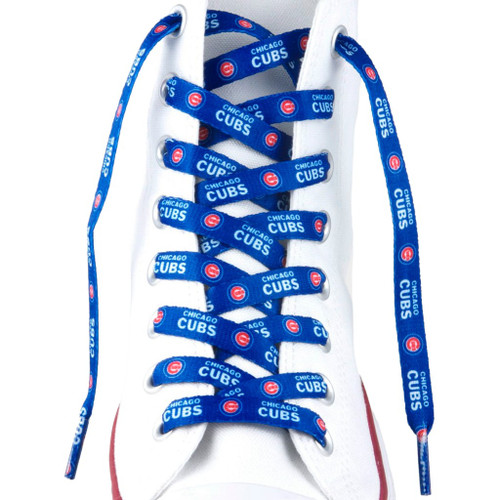 Chicago Cubs MLB Blue Logo & Wordmark Shoe Laces