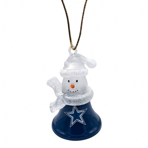 Dallas Cowboys NFL 2.5" Snowman Bell Ornament