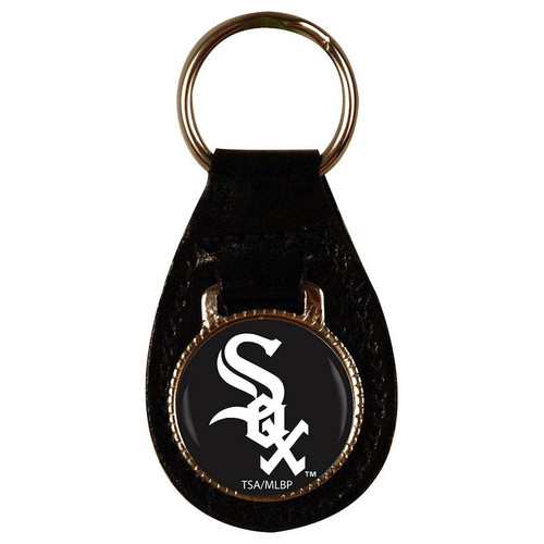 Chicago White Sox MLB Leather Fob Key Chain Ring - Oval