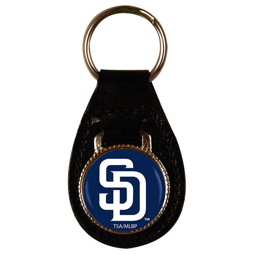 San Diego Padres MLB Leather Fob Key Chain Ring - Oval