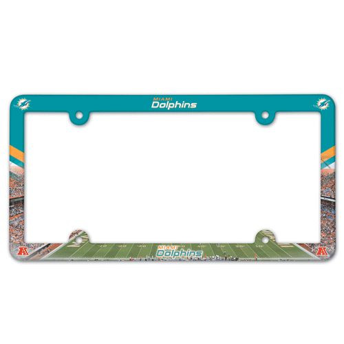 Miami Dolphins License Plate Frame - Color Miami Dolphins License Plate Frame - Color