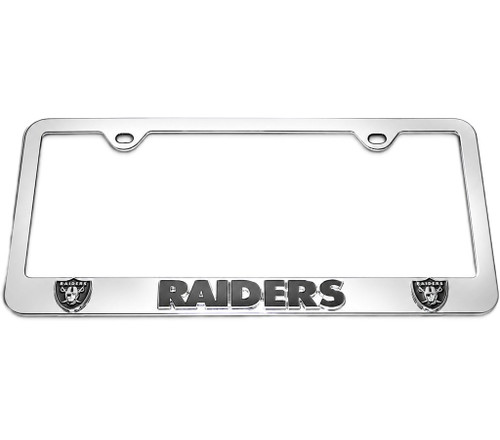 Las Vegas Raiders NFL 3D Chrome License Plate Frame