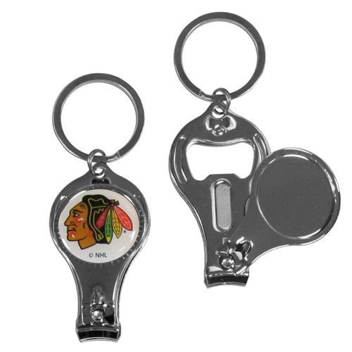 Chicago Blackhawks NHL Metal Multi Purpose Key Chain Ring