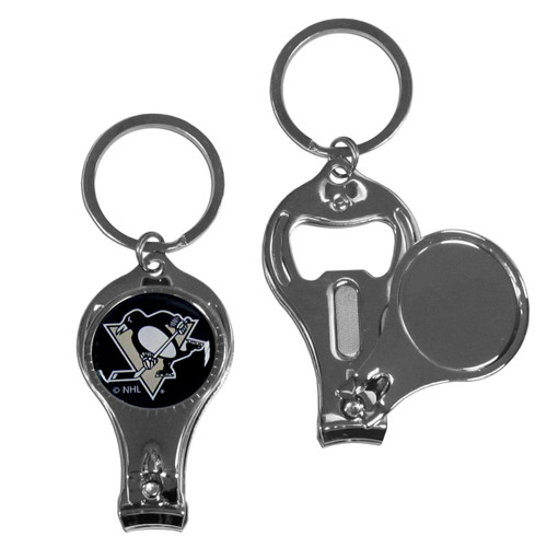 Pittsburgh Penguins NHL Metal Multi Purpose Key Chain Ring