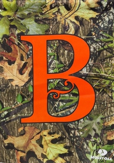 Mossy Oak Camo Monogram Letter B Garden Flag