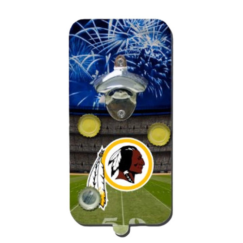Washington Commanders NFL Magnetic Logo Bottle Opener - Cap Catcher Washington Commanders NFL Magnetic Logo Bottle Opener - Cap Catcher