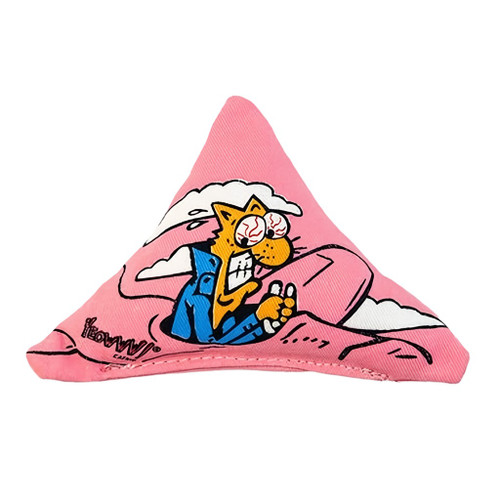 Cat Toy Triangle Pink Catnip Toys - Purr Muda Triangle
