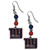 New York Giants Fan Bead Dangle Earrings