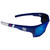 New York Giants NFL Blue Polarized Edge Wrap Sunglasses - Right Profile view showing Giants NY Logo