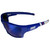 New York Giants NFL Blue Polarized Edge Wrap Sunglasses - Left Profile view showing Giants Wordmark
