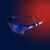 New York Giants NFL Blue Polarized Edge Wrap Sunglasses - On a NY Giants Red and blue color gradient background