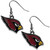 Arizona Cardinals Chrome Dangle Earrings