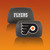 Philadelphia Flyers NHL Hockey Embroidered Logo Auto Headrest Cover Set - On Flyers Orange Background
