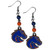 Boise State Broncos Fan Bead Dangle Earrings