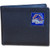 Boise St. Broncos Leather Bi-fold Wallet Packaged in Gift Box