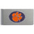 Clemson Tigers Brushed Metal Money Clip