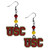 USC Trojans Fan Bead Dangle Earrings