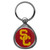 USC Trojans Chrome Key Chain - Red