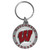 Wisconsin Badgers Carved Metal Key Chain