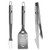 LSU Tigers 3 pc Stainless Steel BBQ Set