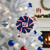 New York Giants NFL Football Blue, Red and White Ornament Spinner - Hanging on a white Christmas tree