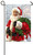 Santa Wreath Garden 12.5 x 18 Two Sided Satin Garden Flag