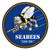 U.S. Navy 44" Round Mat - Seabees Logo