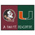 Florida State Seminoles Miami Hurricanes House Divided Rug