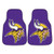 Minnesota Vikings 2-piece Carpet Car Mat Set