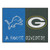 Detroit Lions - Green Bay Packers House Divided Rug