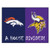 Denver Broncos - Minnesota Vikings House Divided Rug