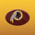 Washington Redskins NFL 3.25" Color Flexible Bling Emblem - On a redskins gold color gradient background