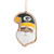 Green Bay Packers NFL 5" Burlap Santa Ornament - Double-Sided Team Logo