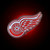 Detroit Red Wings NHL Hockey Chrome Red Metal Logo Emblem