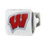 Wisconsin Badgers Chrome Hitch Cover - Color
