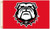 Georgia Bulldogs NCAA Bulldog Logo Red Flag