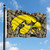 Iowa Hawkeyes NCAA 3' x 5' Realtree Camo Flag - Outdoors - Flying from a black color flag pole