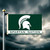 Michigan State Spartans NCAA Logo Wordmark Flag
