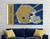 Notre Dame Fighting Irish NCAA 3' x 5' Helmet Flag - Hanging indoors on a wall above a blue couch