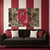 Oklahoma Sooners NCAA 3' x 5' Realtree Camo Flag - Indoors - Hanging on a crimson and white striped wall above a couch in a team fan cave