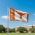 Texas Longhorns Collegiate 3' x 5' Wordmark Logo Flag - Orange and White - Hanging Outside on a Flag Pole