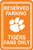 Clemson Tigers Parking Sign