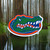 Florida Gators Large Gator Head Logo Decal - Displayed on a Florida Swamp Background