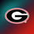 Georgia Bulldogs NCAA 8" Large Logo Decal - On a gradient color background