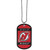 New Jersey Devils NHL Color Metal 2.5" Tag Necklace on 26" Ball Chain