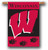 Wisconsin Badgers 2 Sided 28 X 40 Banner Flag