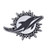 Miami Dolphins NFL Chrome Metal Logo Emblem